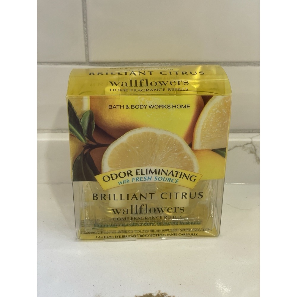 Bath & Body Works Brilliant Citrus Odor Eliminating Wallflower Bulbs Twin Pack